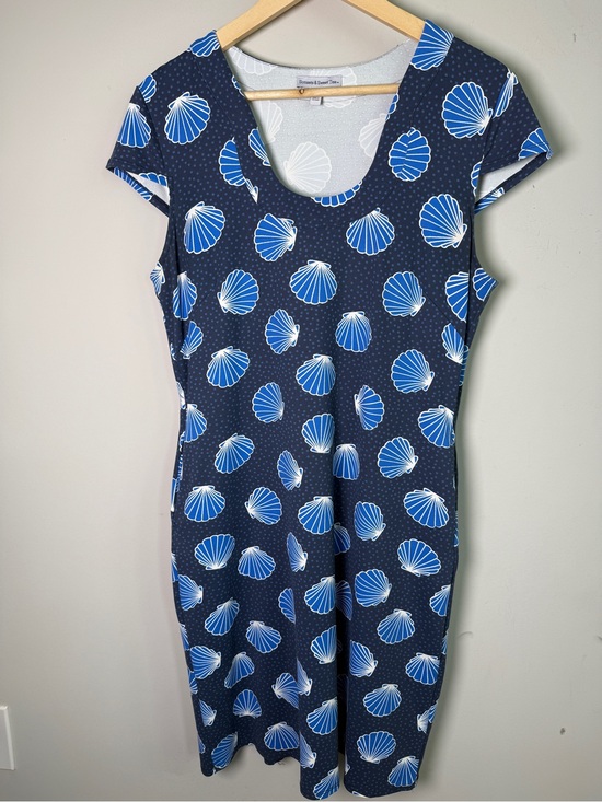 Sunsets and Sweet Tea Dresses & Skirts - Sunsets & Sweet Tea Navy Seashell Print Dress Pockets Coastal Nantucket Size L